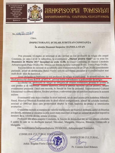 Adresa care ar apartine Arhiepiscopiei Tomisului, Foto: ASUR