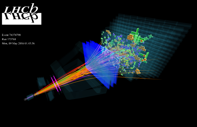 Descoperirea a 5 particule subatomice la CERN - reconstitutire, Foto: LHCb collaboration
