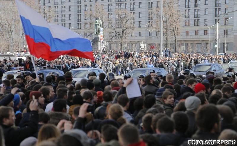 Protest anticoruptie la Moscova, Foto: AGERPRES