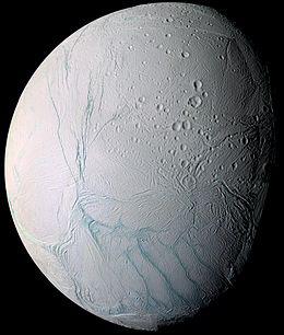 Enceladus fotografiat de Cassini, Foto: Wikipedia