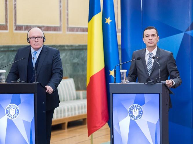 Grindeanu si Timmermans, Foto: gov.ro
