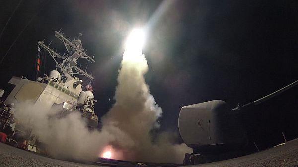 Momentul lansarii unei rachete de pe nava USS Porter, Foto: Navy.mil