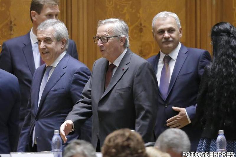 Jean-Claude Juncker, in Parlamentul Romaniei, Foto: AGERPRES