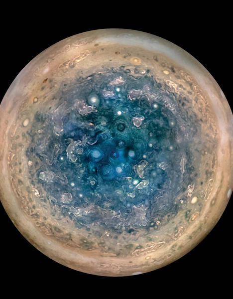 Jupiter vazut de sonda Juno, Foto: NASA