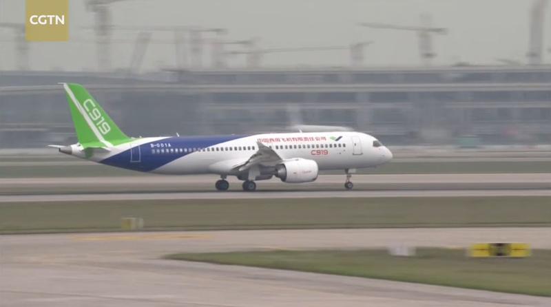 Avionul chinez C919, Foto: CGTN/Youtube