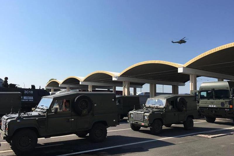 Convoi militar NATO in vama Giurgiu, Foto: Fortele Terestre Romane