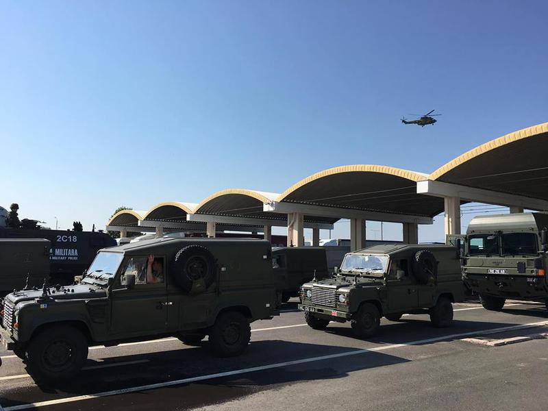 Convoi militar NATO in vama Giurgiu, Foto: Fortele Terestre Romane