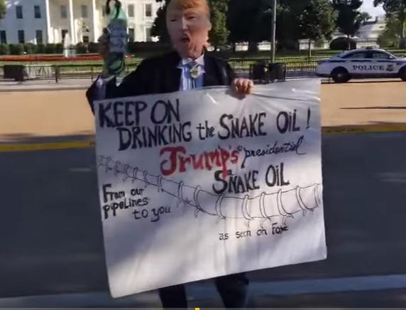 Protest la Casa Alba, Foto: Captura Youtube.com