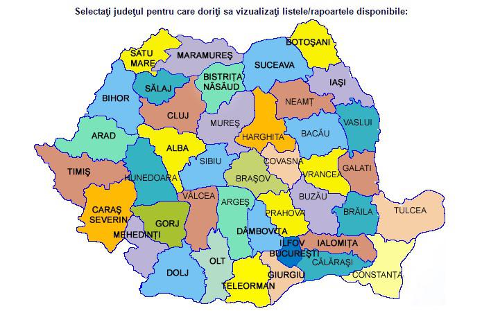 Harta rezultatelor la evaluarea nationala, Foto: edu.ro