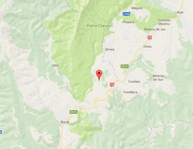 Camionul s-a rasturnat in localitatea argeseana Dambovicioara, Foto: Google Maps