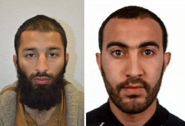 Doi dintre atacatorii de la Londra - Khuram Shazad Butt si Rachid Redouane, Foto: met.police.uk