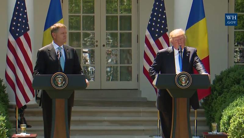 Donald Trump si Klaus Iohannis la Casa Alba, Foto: Captura YouTube
