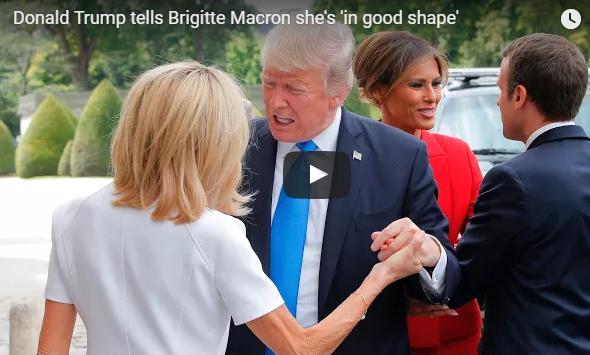 Brigitte Macron si Donald Trump, Foto: Captura Youtube.com