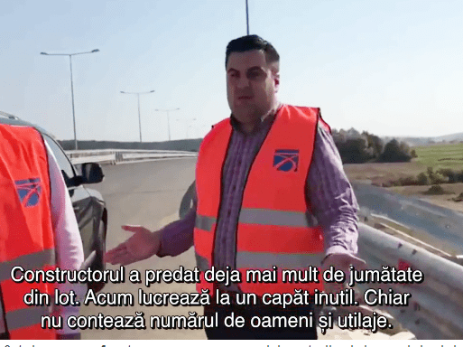 Vizita inopinata a d-lui Ministru Cuc pe santiere, cu explicatii , Foto: Captura YouTube