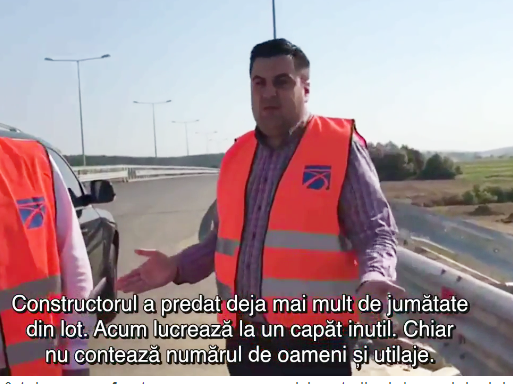 Vizita inopinata a d-lui Ministru Cuc pe santiere, cu explicatii , Foto: Captura YouTube