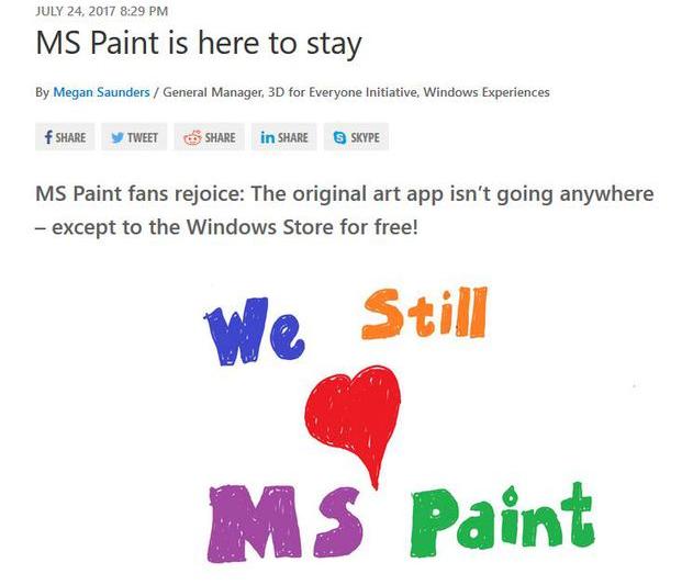 Microsoft nu renunta definitiv la Paint, Foto: Microsoft