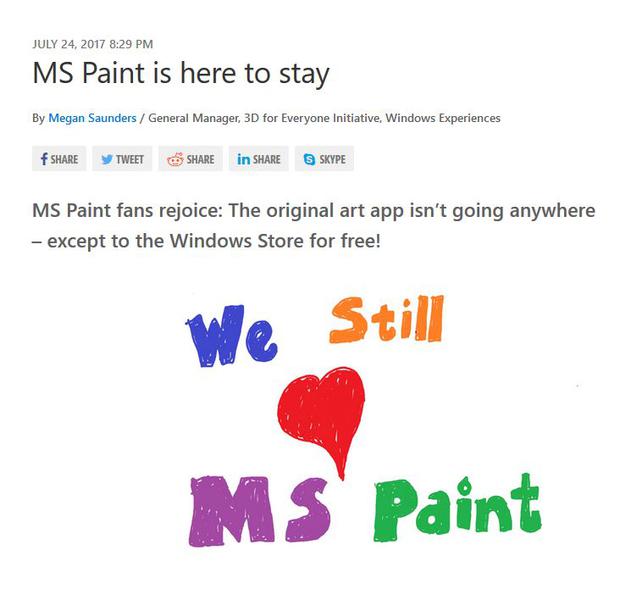 Microsoft nu renunta definitiv la Paint, Foto: Microsoft