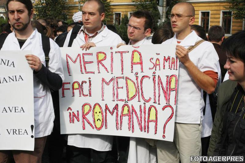 Protest in sistemul sanitar (arhiva), Foto: Agerpres