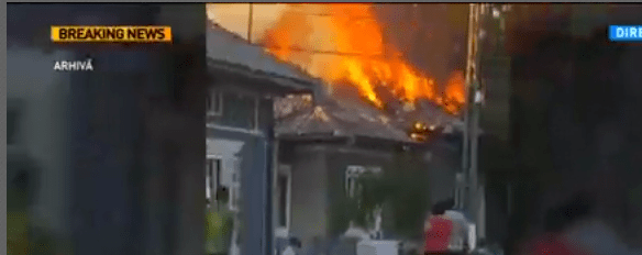 Incendiu in cartierul Primaverii, Foto: Captura Antena 3