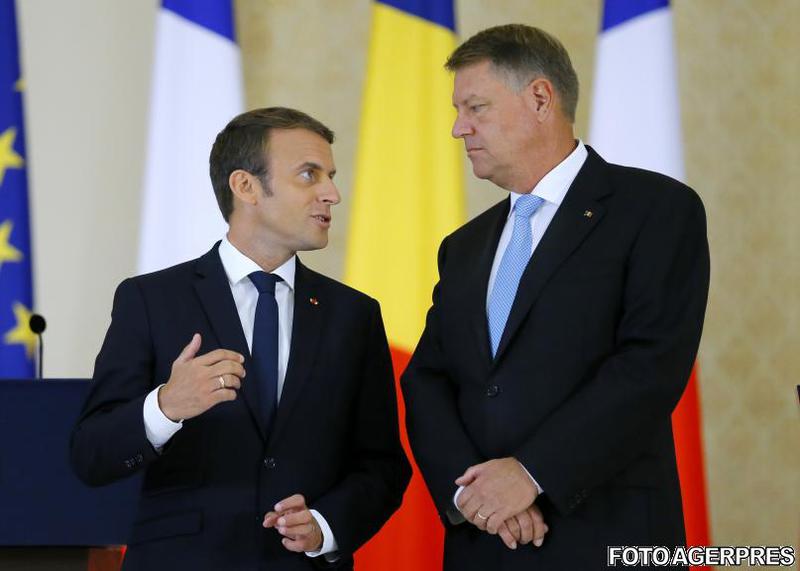 Emmanuel Macron si Klaus Iohannis, la Cotroceni, Foto: Agerpres/EPA