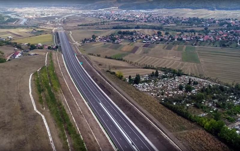 A3 Gilau - Nadaselu se intrerupe brusc. Lipseste podul peste Somes, Foto: Captura YouTube