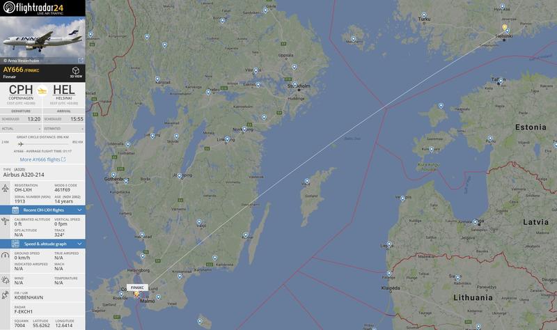 Ultima cursa 666 spre HEL, Foto: flightradar24.com