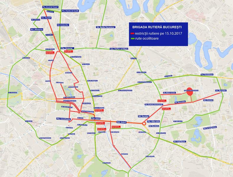 Restrictii circulatie maraton, Foto: Politia Romana