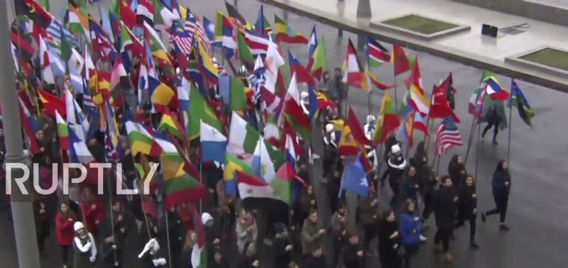 Parada a tinerilor la Moscova, Foto: Captura YouTube