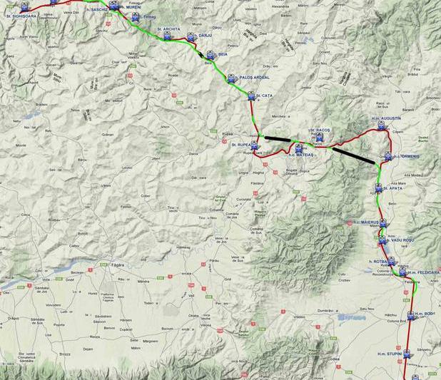 Traseul caii ferate modernizate intre Brasov si Sighisoara, Foto: CFR