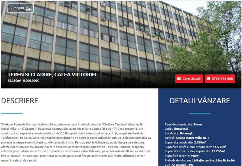 Cladirea Tandem, Foto: Captura Realestate.telekom.ro