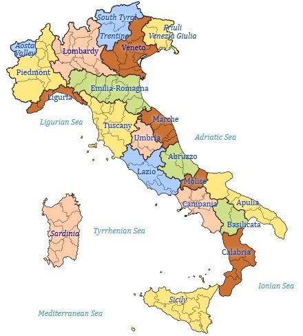 Regiunile Italiei, Foto: Wikipedia