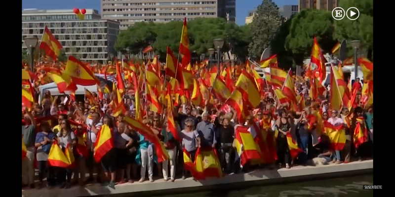 Manifestatii de amploare in Spania, Foto: Captura Youtube.com