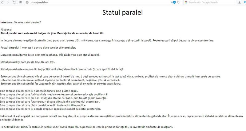 Statul paralel, Foto: statulparalel.ro