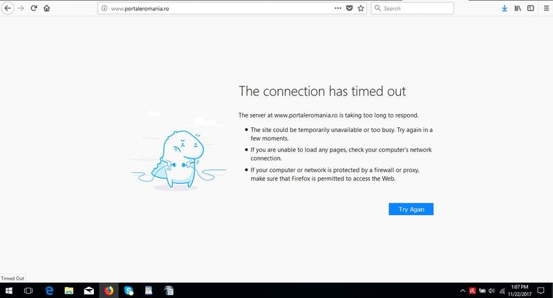 Portalul eRomania este cazut de 2 zile, Foto: Captura eRomania