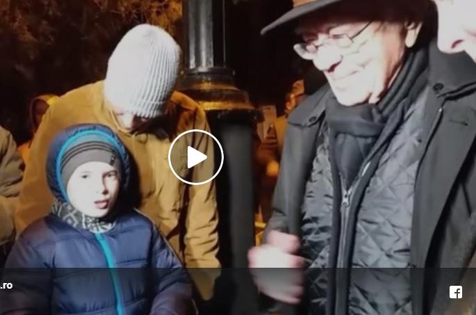 Mihai Sora la protest in Alba Iulia, Foto: Alba 24