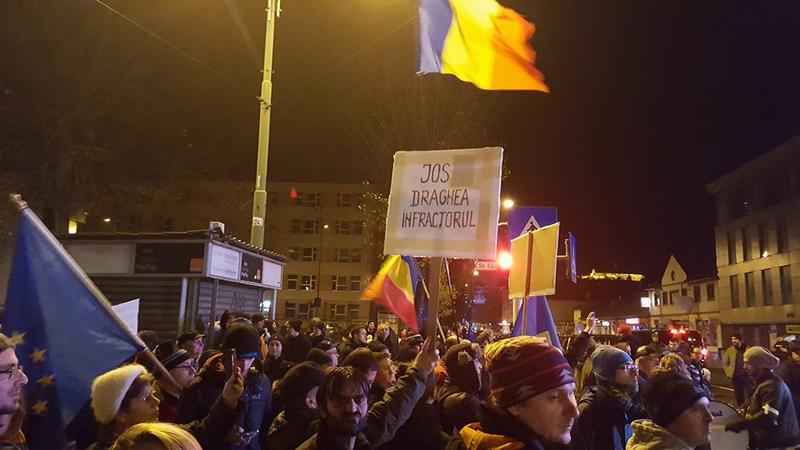 Protest in Brasov 26 nov 2017, Foto: Vlad Barza / HotNews.ro
