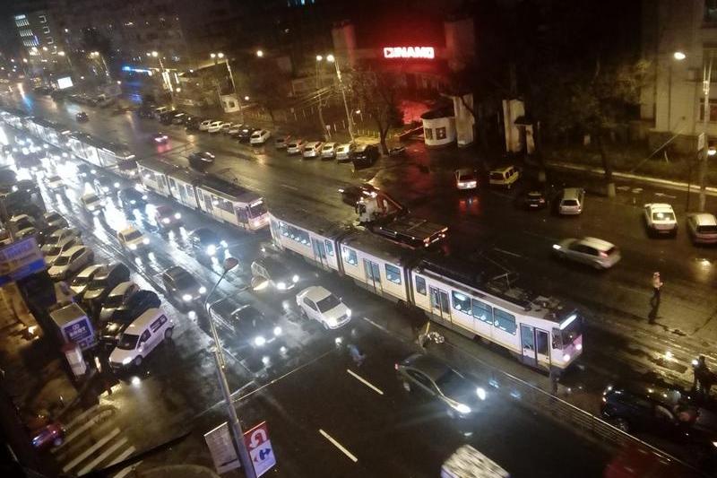 Tramvaie blocate din cauza unui accident, Foto: Hotnews