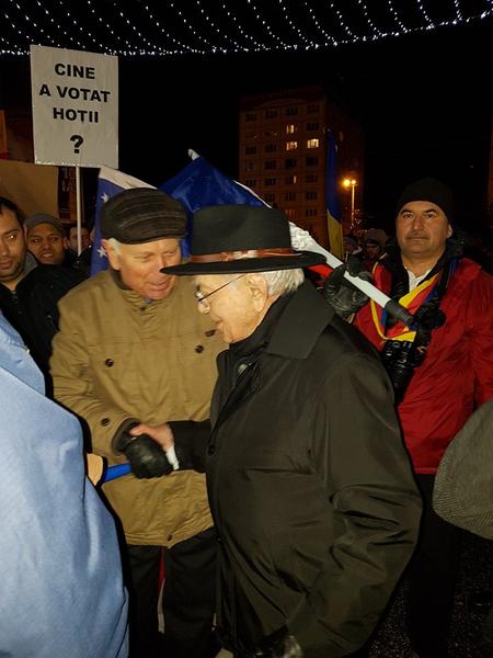 Mihai Sora la proteste in Iasi, Foto: Facebook / Radu Popescu