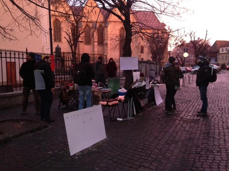 Protest la Sibiu, Foto: Facebook / Vadedem#dinSibiu