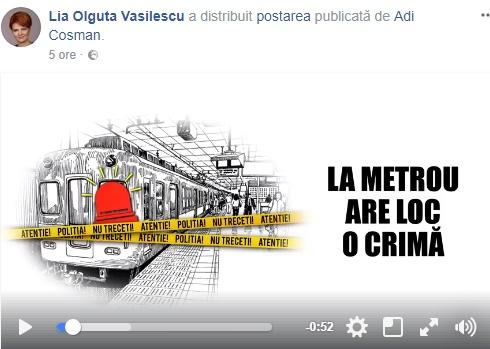Postarea Liei Olguta Vasilescu, Foto: Captura Facebook