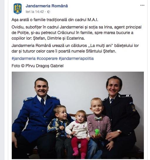 Postare Facebook, Foto: captura ecran