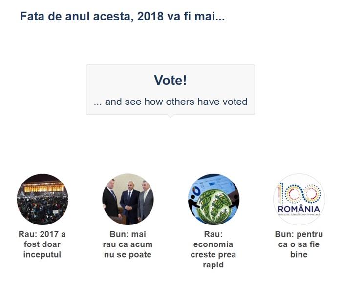 Sondaj 2018 vs 2017, Foto: Hotnews
