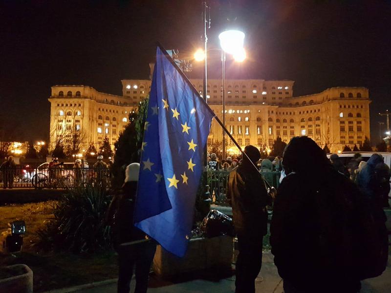 Protest ad hoc la Parlament, Foto: Adrian Ilincescu/ HotNews.ro