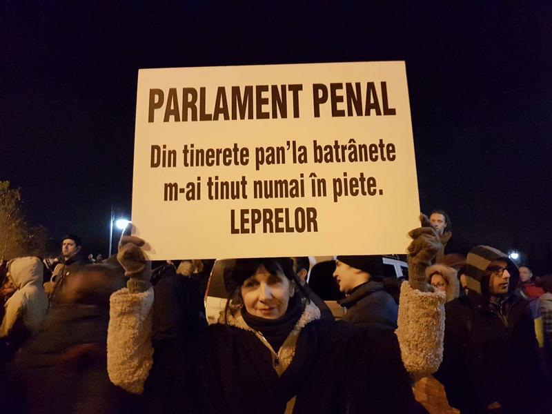Protest ad-hoc in fata Parlamentului, Foto: Hotnews