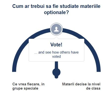 Sondaj materii optionale, Foto: Hotnews