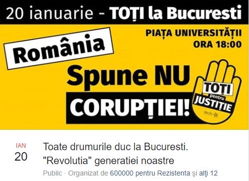 Protestul "Toate drumurile duc la Bucuresti", Foto: Facebook.com