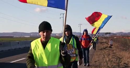 Grupul de clujeni in drum spre Bucuresti, Foto: Facebook.com