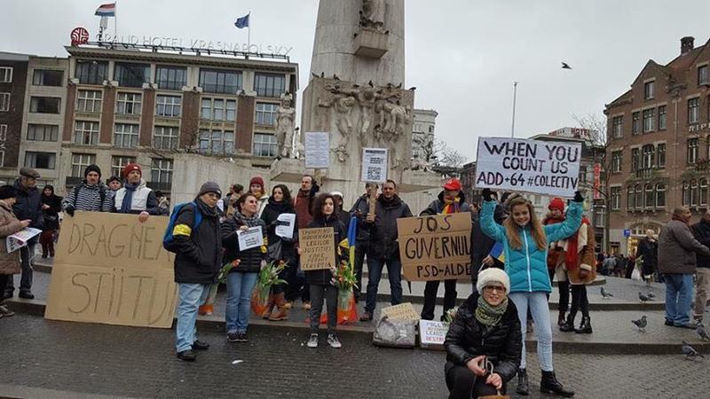 Protest Amsterdam, Foto: Catalina Negru