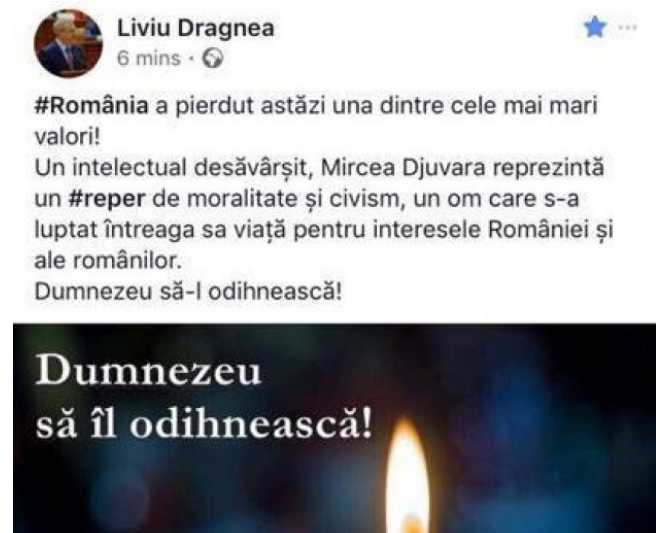 Postarea lui Dragnea, Foto: Adevarul