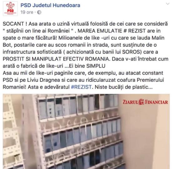 Manipulare PSD pe Facebook, Foto: Captura Facebook
